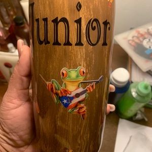 Wood grain  P.R inspired 20oz tumbler cup